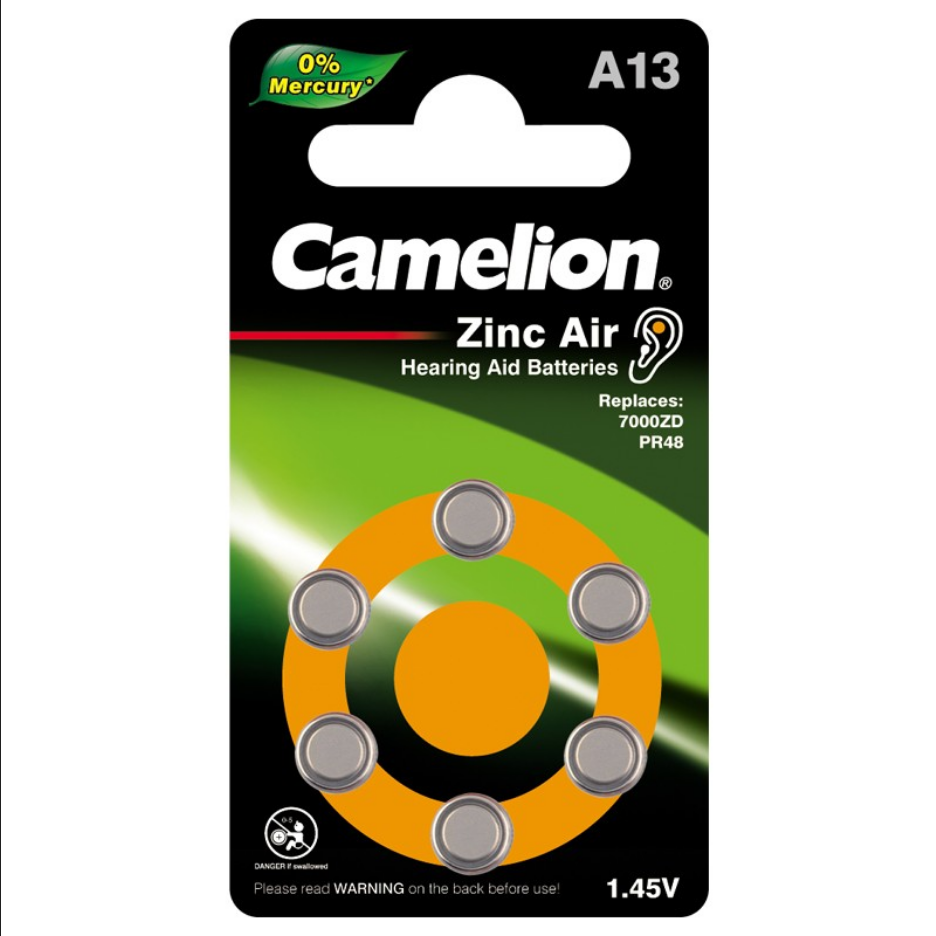 باتری سمعکی هوا-روی کملیون مدل Hearing Aid Zinc Air A13